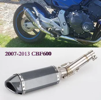 Motocykel variácie CBF600 strednej časti malých hexagon škorpión výfukové potrubie pre CBR600 CB600F Hornet 2007 - 2013 Rokov