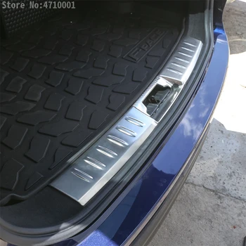 Pre Jaguar E-TEMPO E TEMPO 2018 Nehrdzavejúcej Ocele Black Silver Auto Zadné Dvere Vnútorné Nárazníka Chránič Dosku Krytu Výbava Auto Accessorie