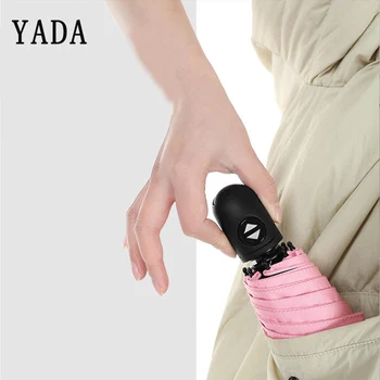 YADA Mini Vrecko na Skladací Automatický Dáždnik Dážď Ženy uv Vlastné Kúzlo Roztomilý Svetlo Dáždnik Pre Dámske Vetru Dáždniky YS617