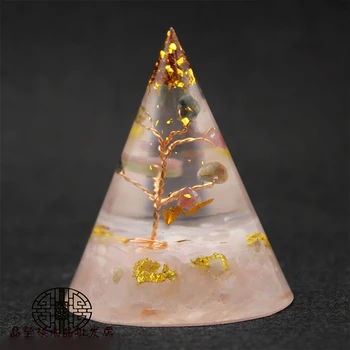 Orgonite Pyramídy Orgone Liečivú Energiu Metatron Prírodný Krištáľ Pink Rose Rock Quartz Šperky Kameň Reiki Čakra Darček Domova