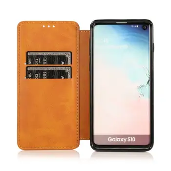 Magnetický Kryt Pre Samsung Galaxy S8 S9 S10 Plus S10e Poznámka 8 9 Prípade Plnej PU Kožené Uzavreté Flip Note8 Note9 Telefón Taška Prípade