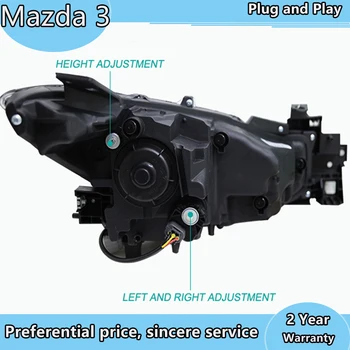 Auto Styling Vedúci svetlo na Mazda 3 Svetlomety 2017-2018 Nová Mazda3 Axela LED Reflektor LED DRL Hid Bi Xenon Auto Príslušenstvo