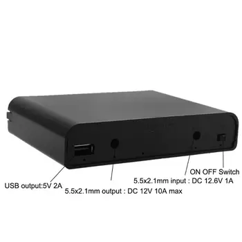 USB DC 12V 10A Výstup 6x 18650 Batérie DIY Power Bank Krabici Nabíjačka pre Mobil s WiFi Router LED Svetlo Bezpečnostné Kamery
