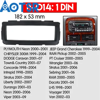 2 din Rádio Fascia pre CHRYSLER 300M 1999-2004 Stereo Audio Panel Mount Inštalácie palubnej doske Auta Rám Adaptér Rádio Stereo DVD ABS