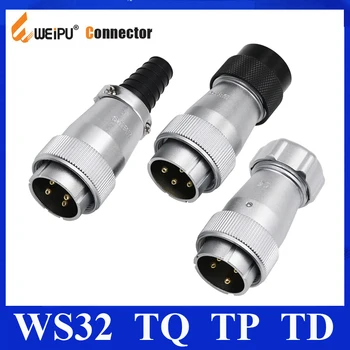 Pôvodné Weipu Konektor WS32 CK TP TD 4 6 8 10 10B 11 12 13 19 Pin Male Rukáv Kábel Pripojte Kovové Plastové Hadice Zapojte Konektor