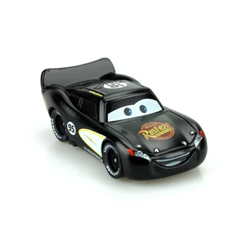 Disney Pixar Cars Cartoon Auto Čierna Farba Osvetlenia McQueen 1:55 Rozsahu Diecast Kovové Zliatiny Modle Auto Roztomilé Hračky Pre Deti, Darčeky