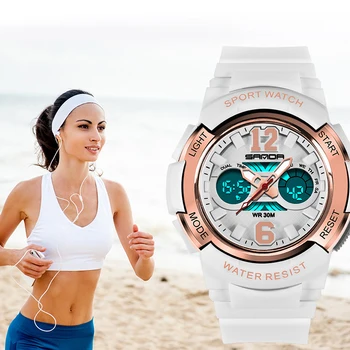 Nepremokavé Ženy Sport Digitálne Hodinky Dámy LED Vojenské Fitness Hodinky Duálne Zobrazovanie Žien Plávať Elektronické Hodiny Reloj Mujer