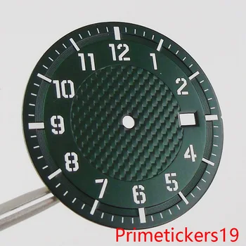 Vysoko kvalitné čierna/zelená/biela/hnedá 34cm hodinky ciferník s dátum okno fit NH35 automatický pohyb