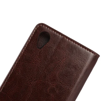 Deluxe Peňaženky Obal Pre Sony Xperia X Výkon Skutočné Krava Kožené Puzdro Flip Cover Real Skin Telefón Tašky
