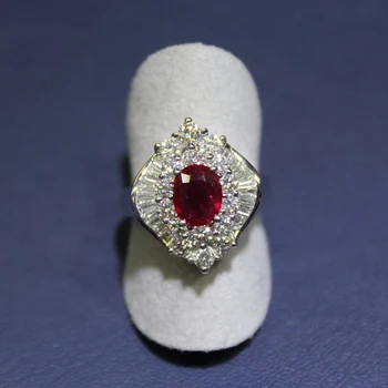 Kreatívne CZ Zirkón Zásnubné Prstene pre Ženy Móda 925 sterling silver Šperky Red Crystal snubný Prsteň Kapela Bijoux