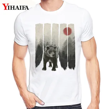 Unisex Dámske Pánske T-Shirt 3D Tlač Hombres Lesných Stromov Grafika Tee Tričko Telocvični Tričko