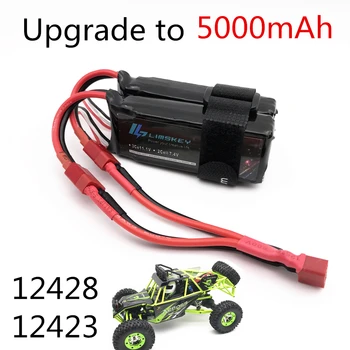 Limskey Moc Upgrade na 7.4 V 5000MAH (2 ks*2500mah 7.4 V ) 40C 2S lipo batérie T konektor pre Wltoys 12428 12423 RC Auto Diely