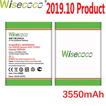 WISECOCO 3550mAh AB2000JWML Batérie PHILIPS Xenium S337 CTS337 Telefón, Vysoká Kvalita +Sledovacie Číslo