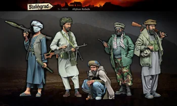 Nevyfarbené Kit 1/ 35 Afganských Povstalcov Veľká Množina 5 údaje obrázok Historickú Postavu Živice Auta