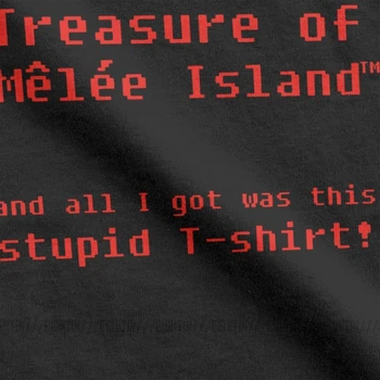 Pánske Hlúpy Monkey Island T Shirt Guybrush Threepwood Pirát Retro Hra Čistej Bavlny Topy Krátke Sleeve Tee Tričko Vytlačené T-Shirt