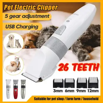 Profesionálny 5 Gears Psa Zastrihávač Chĺpkov Zvierat Starostlivosti Nožnice Cat Cut Holiaci Stroj USB Elektrické Nožnice Clipper