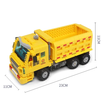 QL0234 Kreatívne Hračky Ciy Inžinierstva Car Dump Truck Model Stavebné kamene, Tehly Montáž Vozidla Deti Vianočné Darčeky, Hračky