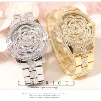 Móda Ženy Šaty Hodinky Luxusné Ženy Bežné Hodinky Dámy Drahokamu Quartz hodinky náramkové hodinky reloj mujer relogio feminino