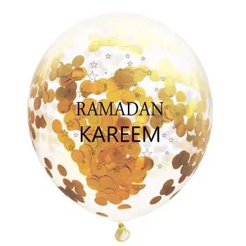 10ps 12inch Eid Mubarak Balóny, Konfety Ramadánu Kareem Balónikov Islamskej Ramadánu a Eid Dekorácie Baloon Narodeninovej Party Decor