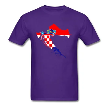 Populárne Vlajka Mapa Chorvátsko Tshirts Leto/Jeseň Crewneck Rock n Roll Priedušná Textílie Košele Pre Mužov Hanukkah Streetwear