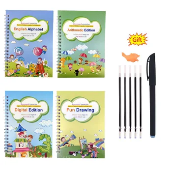 3D Magic Copybook Montessori Hračky pre Deti, Vzdelávacie Hračky pre Dievčatá Kaligrafie Prvé anglické Copybook vo Svete