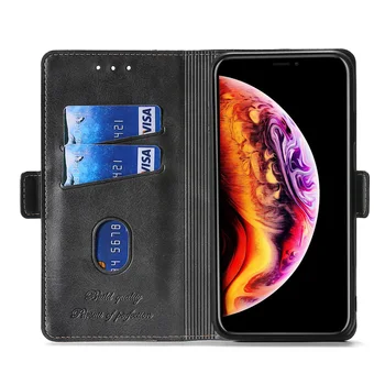 IKOLE Luxusné Kvalitnej Kože Flip Peňaženky puzdro Pre iPhone 11 Pro XS MAX X XR 8 7 6 Plus SE 2020 Karty Stojan Telefónu TPU Mäkké Pokrytie