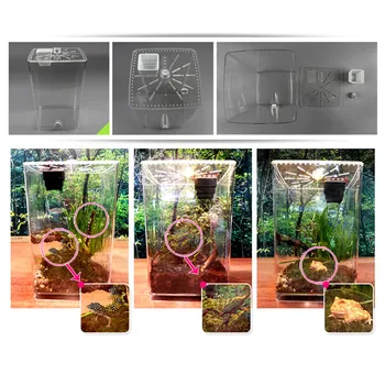 Transparentné Akrylátové Plazov Pet Terárium Kŕmenie Nádrž Hmyzu Had Pavúky Chameleon Chovné Boxy Klietky Prípade Domu