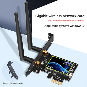 AX200 2974Mbps WiFi PCI-E Adaptéra Dual Band 2.4 G+5G Bluetooth 5.0 Prijímač, Antény, Sieťová Karta, Bezdrôtový Wifi Adaptér Univerzálny