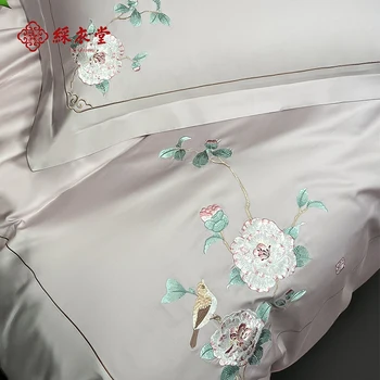 Caiyitang kráľovná king size mäkké škvrny ako podstielka nastaviť kvet spálne posteľ bavlna list luxusné stručný štýl posteľ obliečky na vankúš