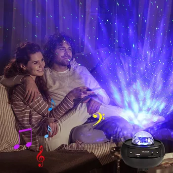 Nočné Svetlo Romantický Galaxy Projektor Lampa Farebné Projektorom Hviezdnej Oblohy Blueteeth USB Hlasové Ovládanie Hudobného Prehrávača, Baby, Deti Darček