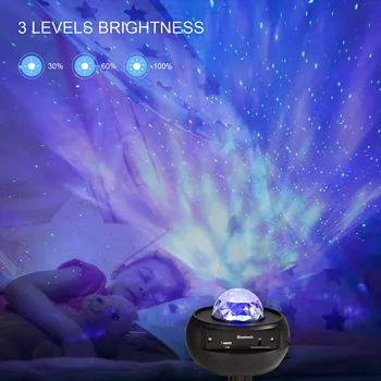 Nočné Svetlo Romantický Galaxy Projektor Lampa Farebné Projektorom Hviezdnej Oblohy Blueteeth USB Hlasové Ovládanie Hudobného Prehrávača, Baby, Deti Darček