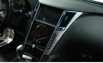 Auto, Interiér Navigácia Ovládací Panel klimatizácie zásuvky Dekoratívne Rám, Kryt Výbava Interiéru Pre Infiniti Q50-2018
