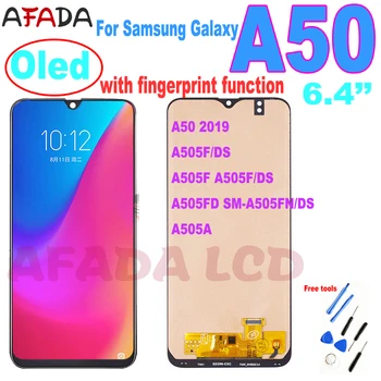 Super AMOLED Pre Samsung Galaxy A50 2019 A505 A505F A505F/DS A505FD SM-A505FN/DS A505A LCD Displej Dotykovej Obrazovky Montáž A50 LCD