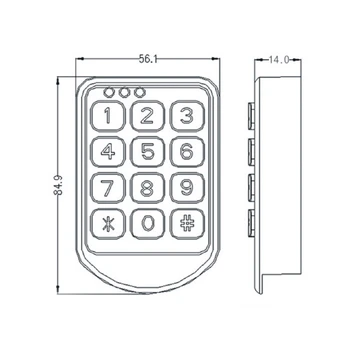 Elektronické heslo skrinky zámky dverí elektronickým kombinačným zámkom zásuvky zámok / súbor kabinetu zámok
