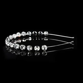 SLBRIDAL Kamienkami Crystal Svadobné Tiara hlavový most Svadobné Princezná Koruny Vlasy Príslušenstvo Družičky Šperky Ženy Headpieces