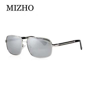 MIZHO Dizajn Značky Business Zrkadlo Visual Ochrany Retro slnečné Okuliare Mužov Polarizované Obdĺžnik Cestovanie Luxusné Okuliare Jazdy