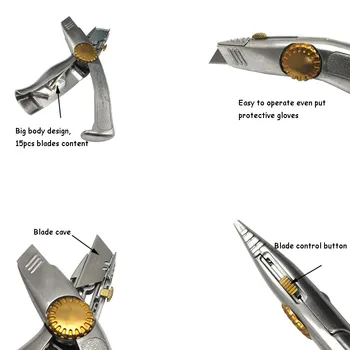 Stanley FatMax XTREME extra ťažká odolnosť zdvíhateľnej nôž, nože na celé kovové telo s 15pcs čepele skladovanie 7-3/4