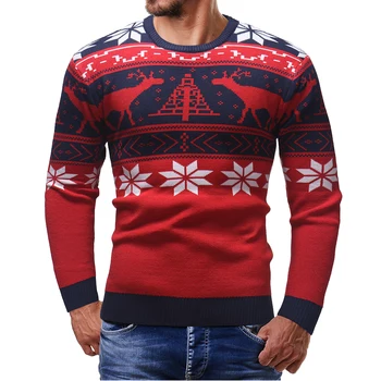 Muž Tenké Módne Značky Sveter Pre Mens Sveter Slim Fit Jumper Knitwear Teplé Jesenné Vianočné Jeleň Sveter Ležérne Oblečenie