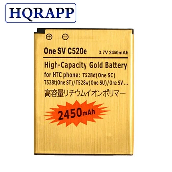1pcs Nový Zlatý BM60100 Nabíjateľná Li-ion Batéria Pre HTC Desire 400 500 600 609d 5088 5060 One SV T528 Dual Sim