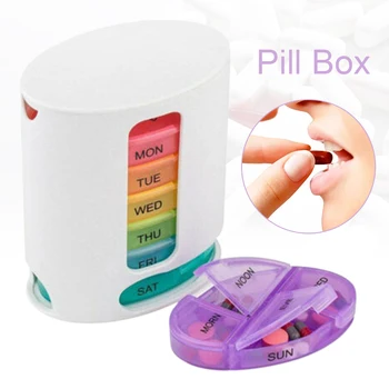Týždenný Pilulku Box Denne Tabletku Prípade Splitter Cestovné Pilulku Organizátor Medicíny Box Fréza 7 Dní Tablet Kontajner