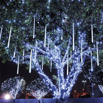 Nový Rok meteorický dážď Dážď 8 Trubice LED Reťazec Svetlá 30 cm 50 cm Vonkajšia Nepremokavá na Vianoce Svadobné Party Záhradné Dekorácie