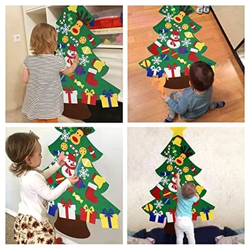 Deti urob si sám Cítil Vianočný Strom Dekorácie 3.2 Ft Strom pre Domova 30 Ks Vianočné Ozdoby Nový Rok Darčeky Xmas Tree Batoľatá