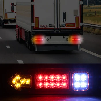 LEEPEE 12V 24V LED zadné Svetlá Spätného Svetla Zastaviť sa rozsvietia Signál Lampa Pre Príves, nákladné Autá, nákladné Vozidlo Auto Ľahká Montáž
