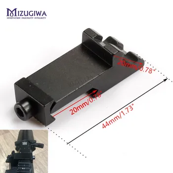 MIZUGIWA Rozsah Mount Taktické Uhle 45 Stupňov Offset Strane Adaptér RTS 20 mm Picatinny Rail Weaver Laser Lovecká Puška Caza