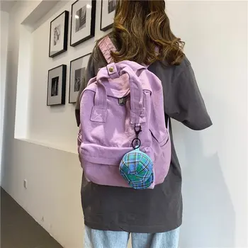 Kórejský retro štýl Ženy Batoh Módne farbou Školské tašky Pre Dospievajúce Dievča Deti Batohy Cestovná Taška
