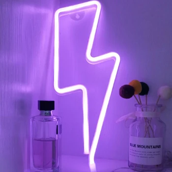 LED Domov Neon Lightning Tvarované Prihlásiť Neon Fulmination Svetlo USB Dekoratívne Svetlo Vianočná Výzdoba pre Deti Detská Izba Svadobné Party