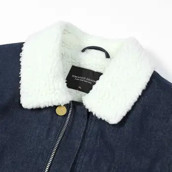 SIMWOOD 2020 Zimné nové hrubé rúna coats mužov denim shearling Bunda vysokej kvality plus veľkosť coats značku oblečenia I980629