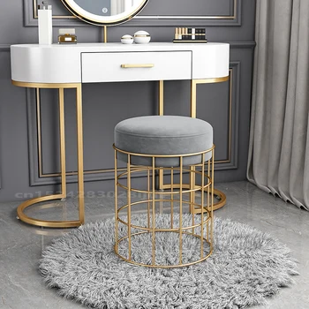 Tvoria stolice Nordic toaletný stolík stolice svetlo luxus, stoličky, Spálne, Gauč topánky meniacej sa módy obývacej izby čisté červené kolo stolice