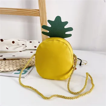 Nový roztomilý ananás deti taška malé dievča messenger taška módu cartoon taška cez rameno detské príslušenstvo mince kabelku