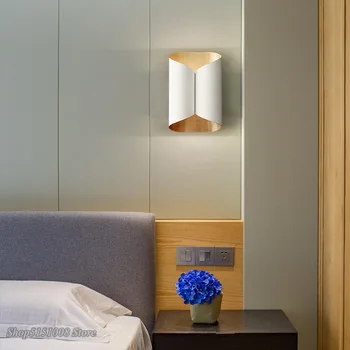 Moderné výtvarné umenie White Gold Black led nástenné svietidlá spálňa posteli nástenné svietidlo dizajnér model izba sconce vnútorných priestorov zariadenia